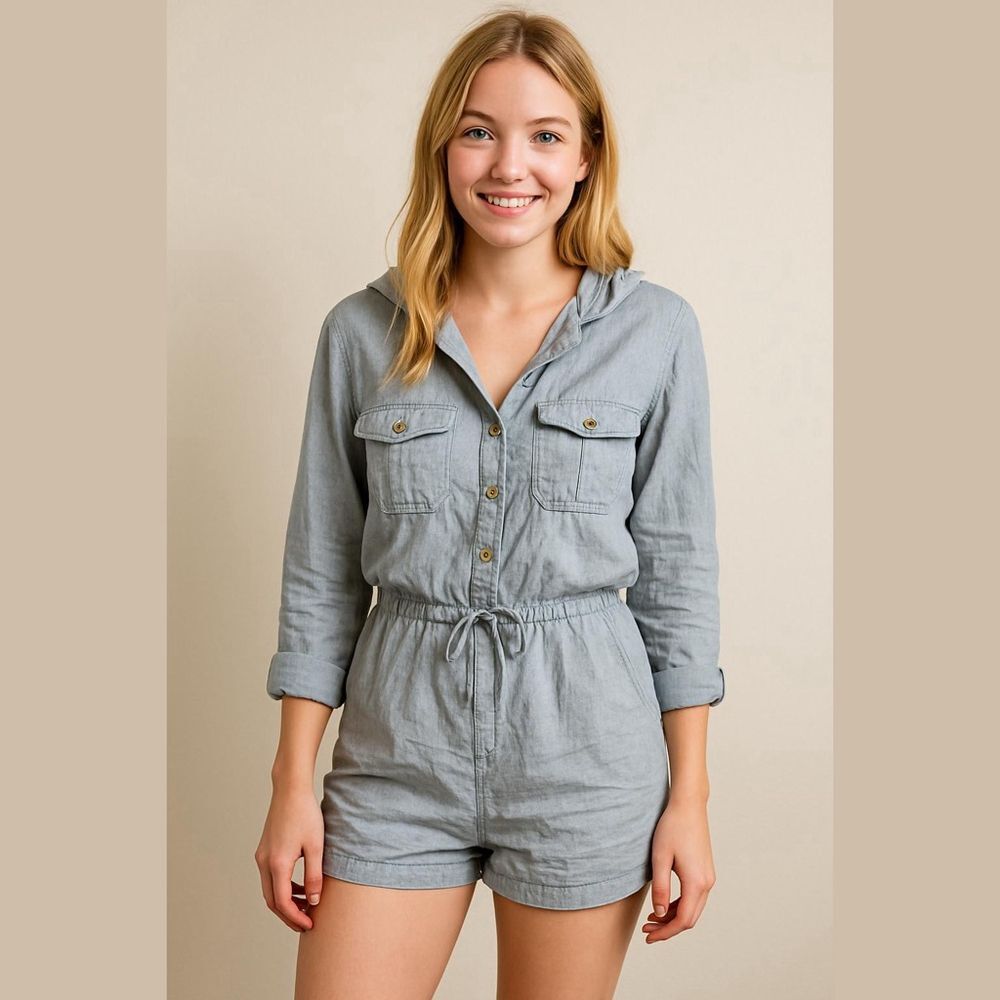 CUPSHE Blue Romper Women's Size Small